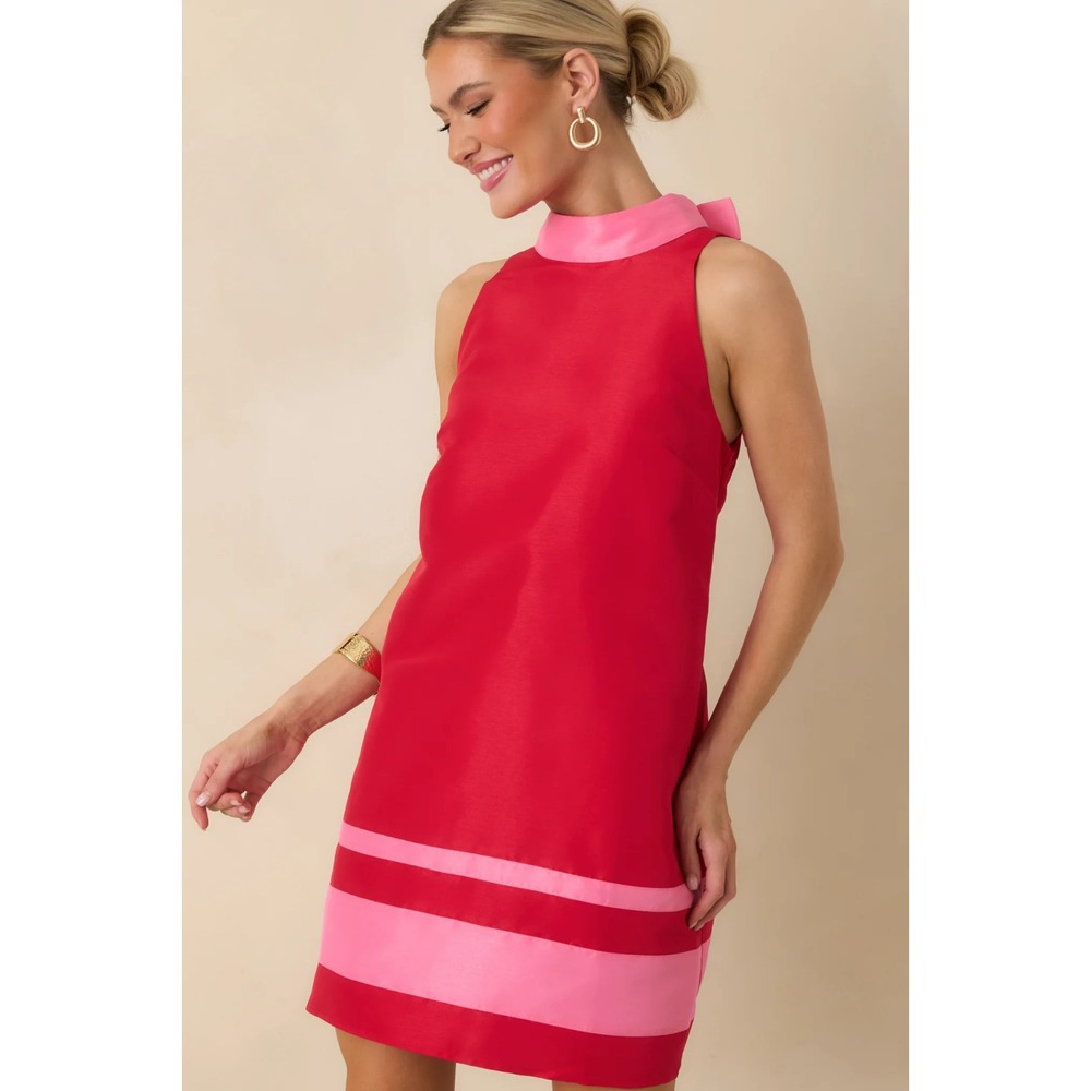 Sleeveless Red and Pink Minidress by Sugarlips Size L